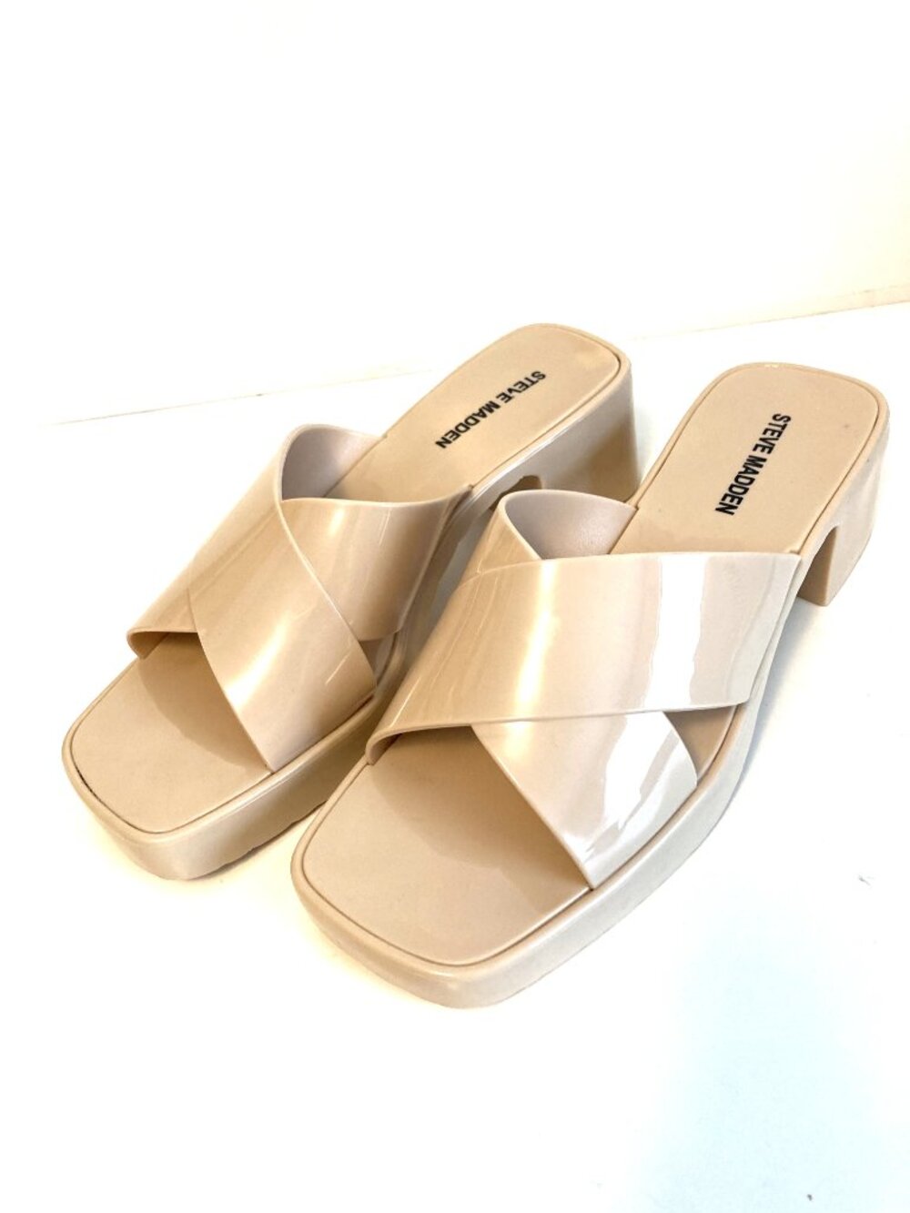 Steve Madden Jomay Cross Strap Jelly Slides Size 8